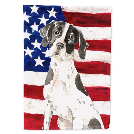 Carolines Treasures Patriotic USA English Pointer Flag Canvas House Size CK1732CHF